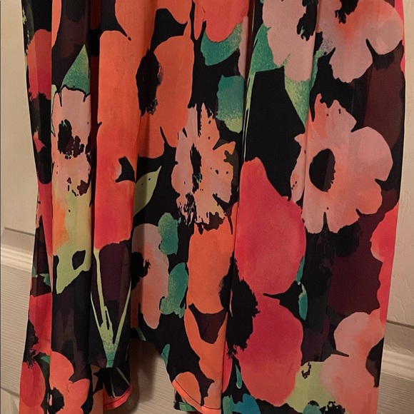 Est. 1989 Place Neon Flower 🌺 Print Dress pit to pit  17” shoulder down 35” - Picture 3 of 6